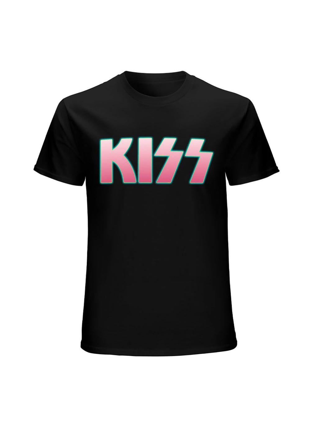 KISS Neon Gradient Logo Graphic T-Shirt