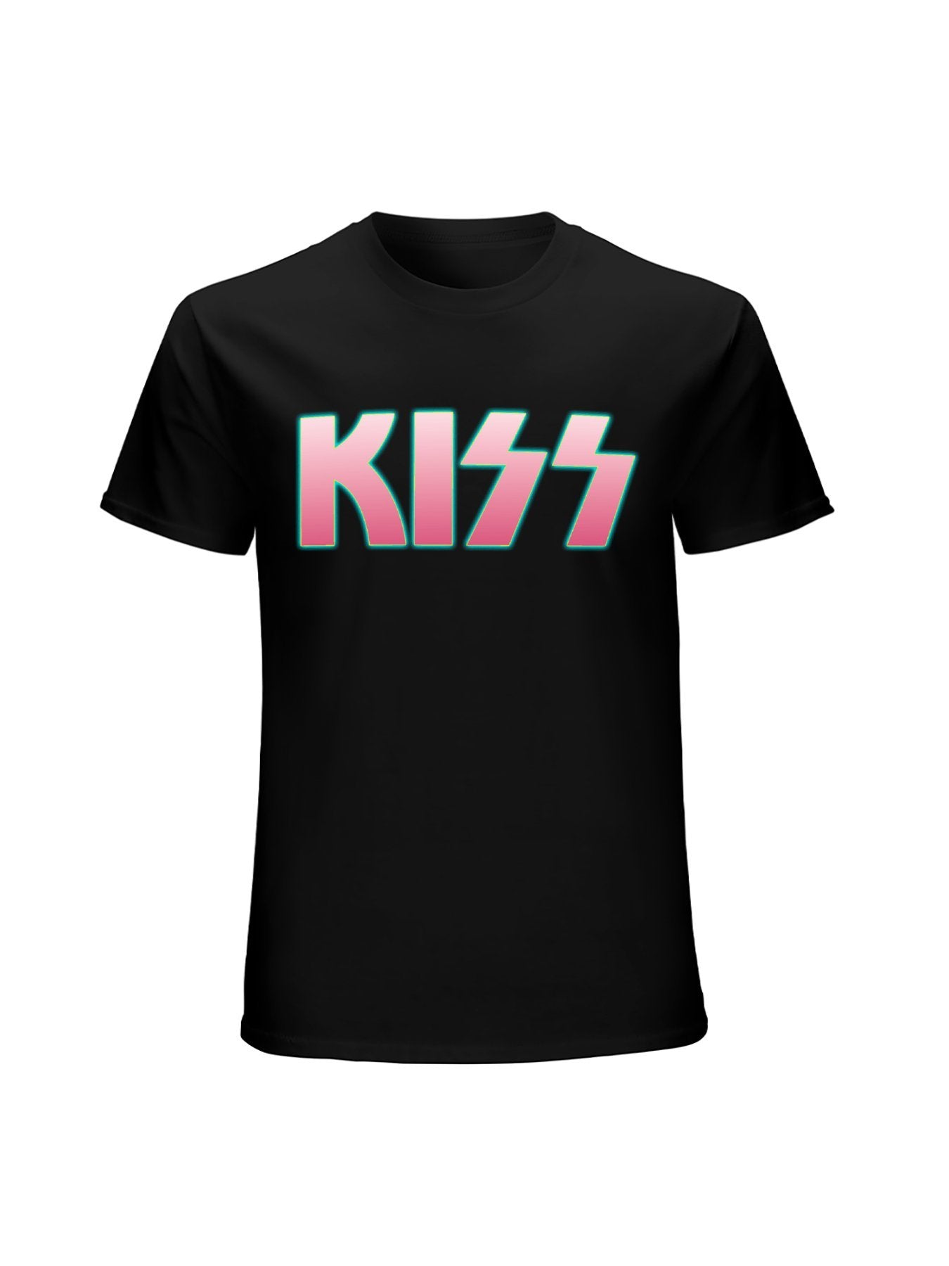 KISS Neon Gradient Logo Graphic T-Shirt