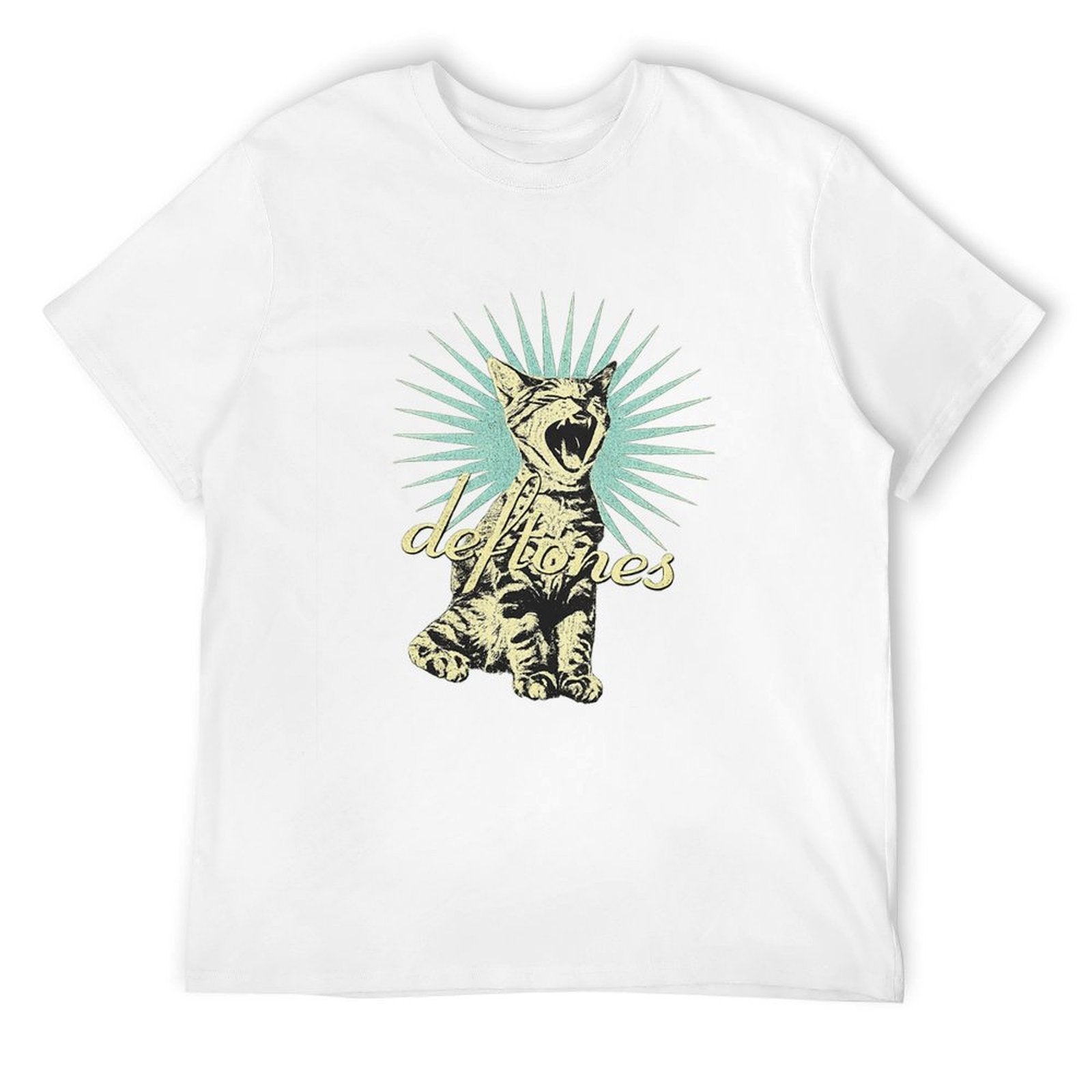 Deftones Cat Graphic Black T-Shirt