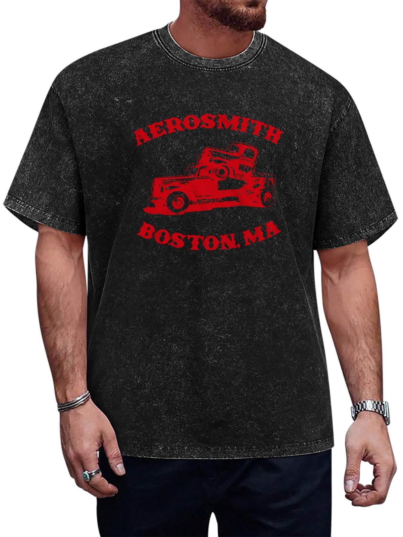 Aerosmith Boston MA Vintage Truck Graphic T-Shirt