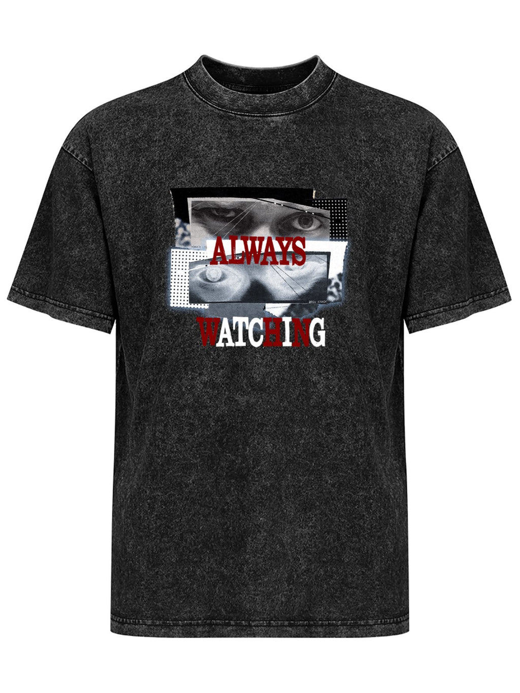 Always Watching Eye Collage Vintage Washed T-Shirt