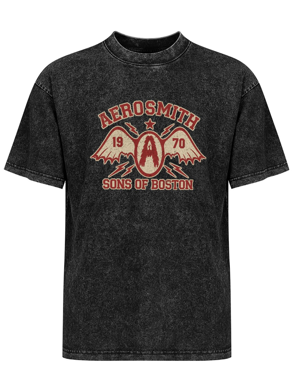 Aerosmith 1970 Sons of Boston Winged Logo Graphic T-Shirt