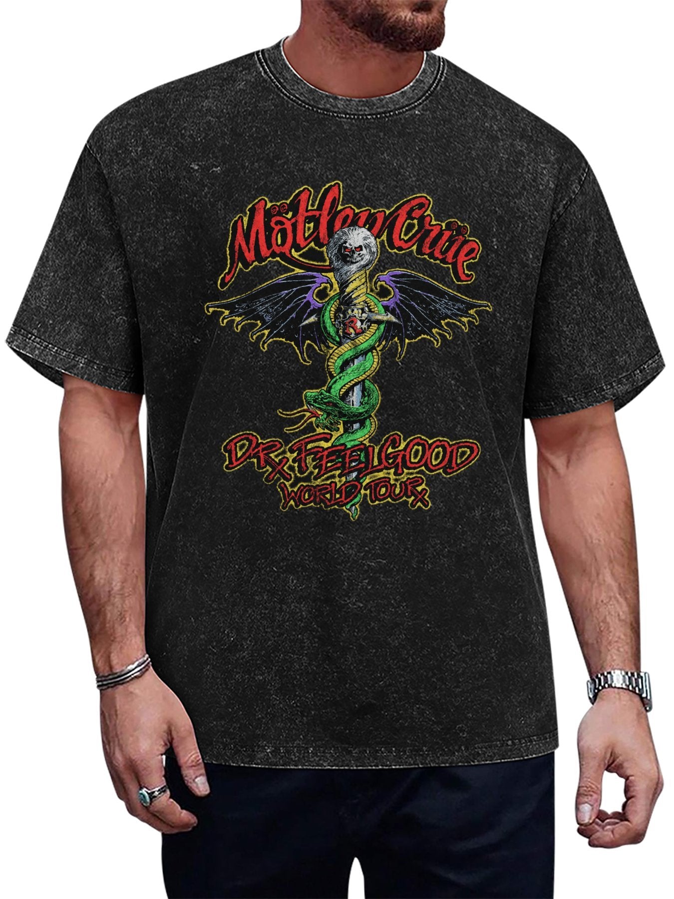 Mötley Crüe Dr. Feelgood World Tour Graphic T-Shirt Main image