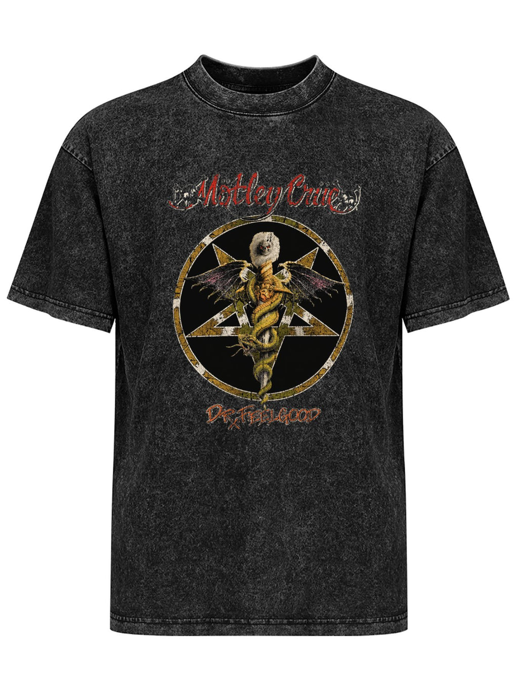 Mötley Crüe Dr. Feelgood Winged Serpent Graphic T-Shirt