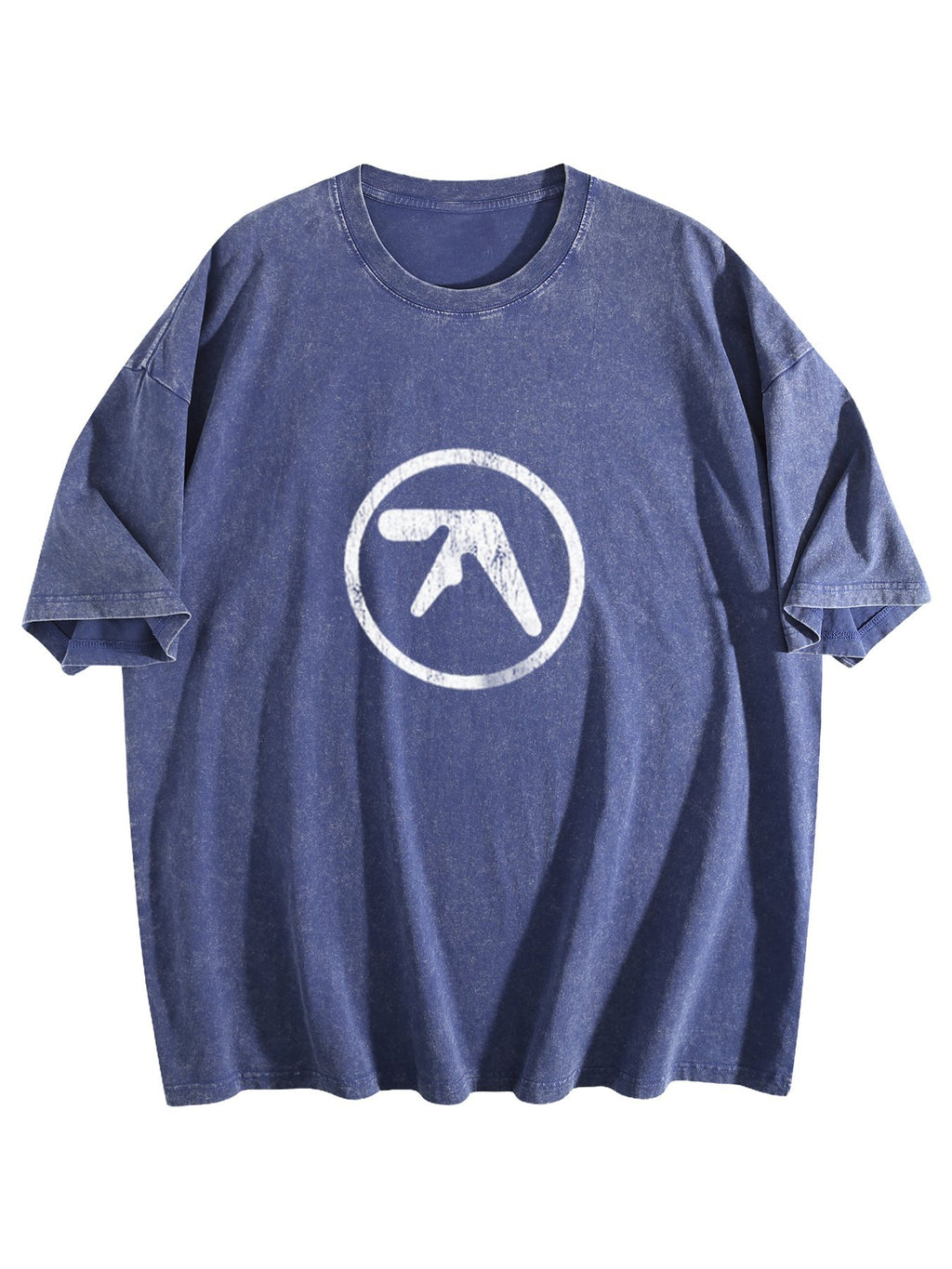 Abstract Circle Logo Graphic Washed T-Shirt