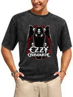 Vintage Washed Ozzy Osbourne Coffin Graphic T-Shirt