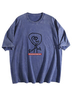 Radiohead Abstract Figure Graphic Washed T-Shirt