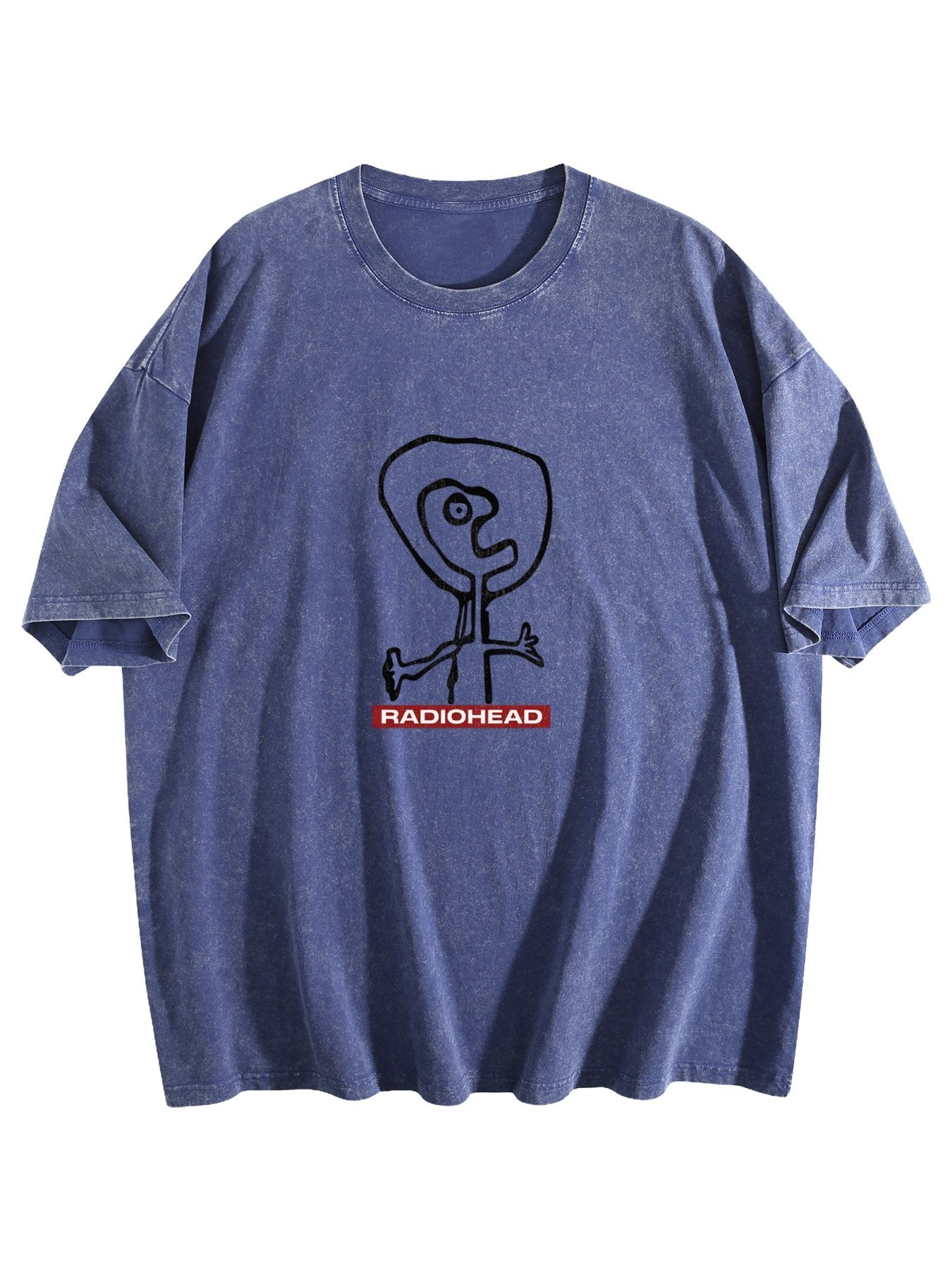 Radiohead Abstract Figure Graphic Washed T-Shirt