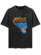 Vintage Washed Ozzy Osbourne Blue Demon Graphic T-Shirt