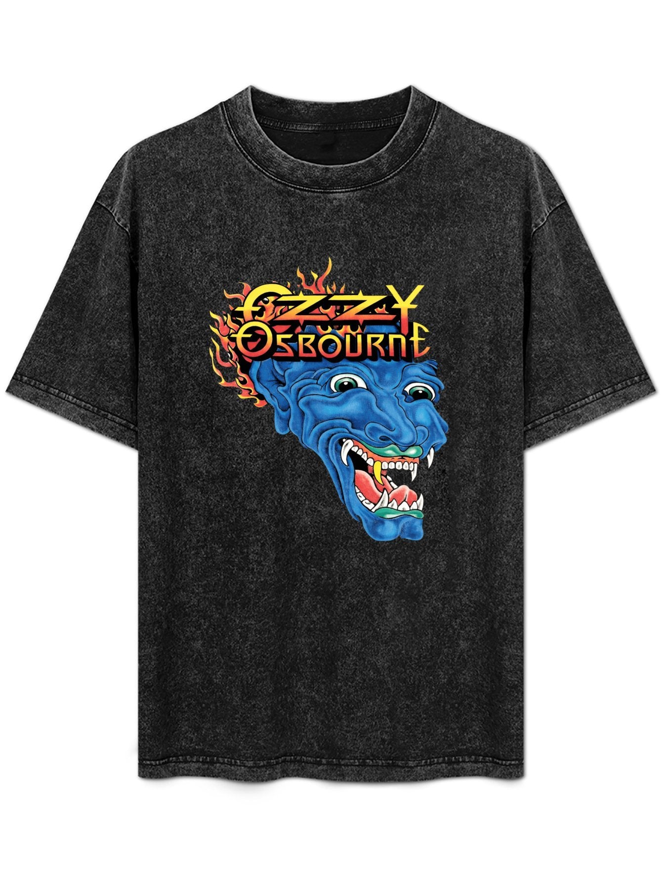Vintage Washed Ozzy Osbourne Blue Demon Graphic T-Shirt