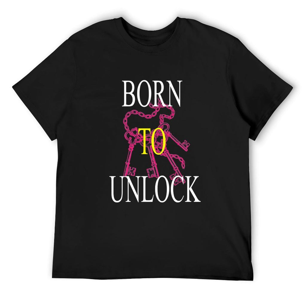 Born to Unlock Graphic Black T-Shirt
