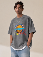 Basketball Graphic Washed T-Shirt
