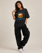 Royale Bite the Hype Hamburger Graphic Washed T-Shirt