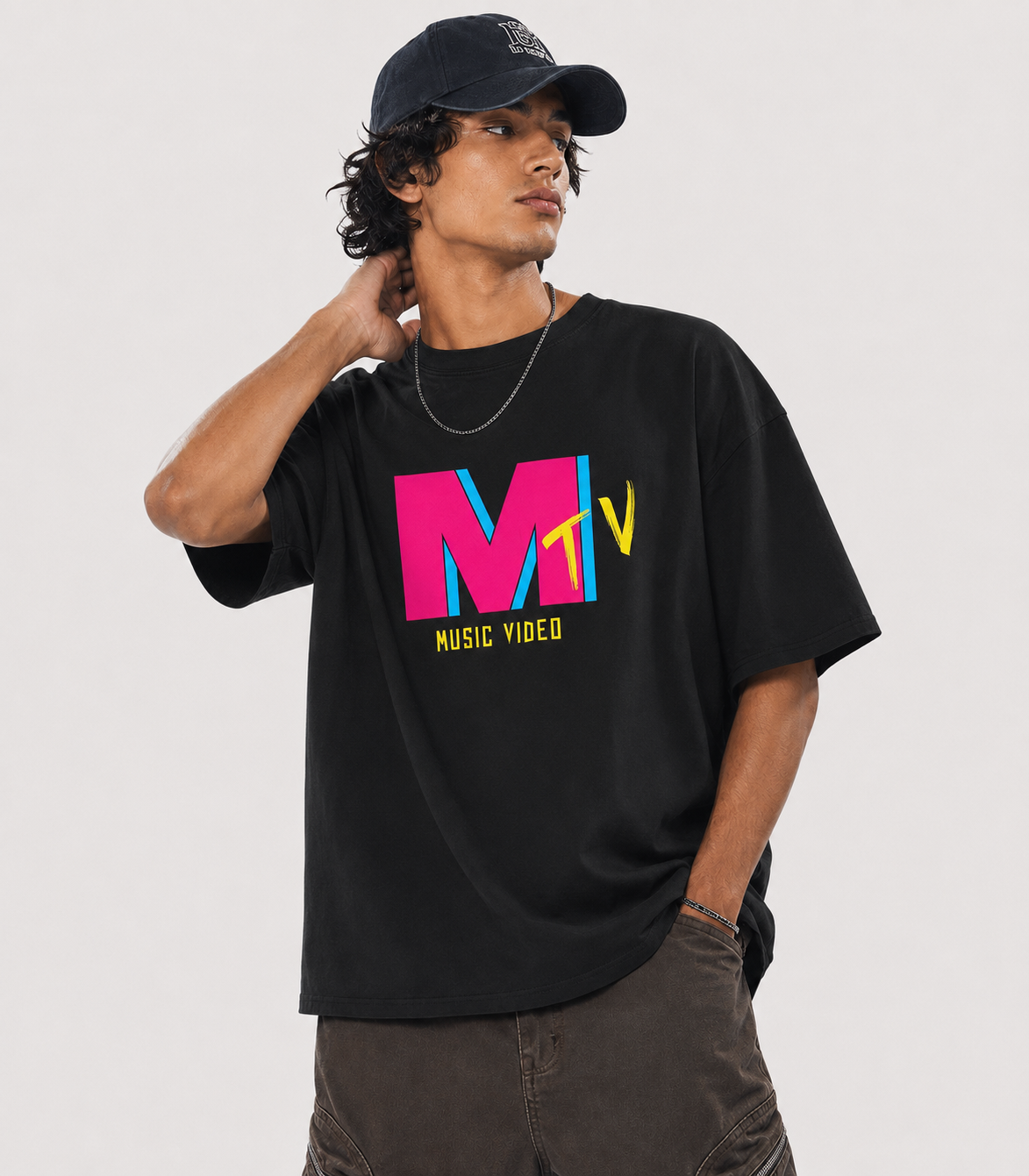 Music Video Graphic Black T-Shirt Main image
