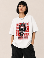 Ghost Mode Smoke and Bones Graphic White T-Shirt