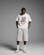 Out of Line Peace Hand Graphic White T-Shirt