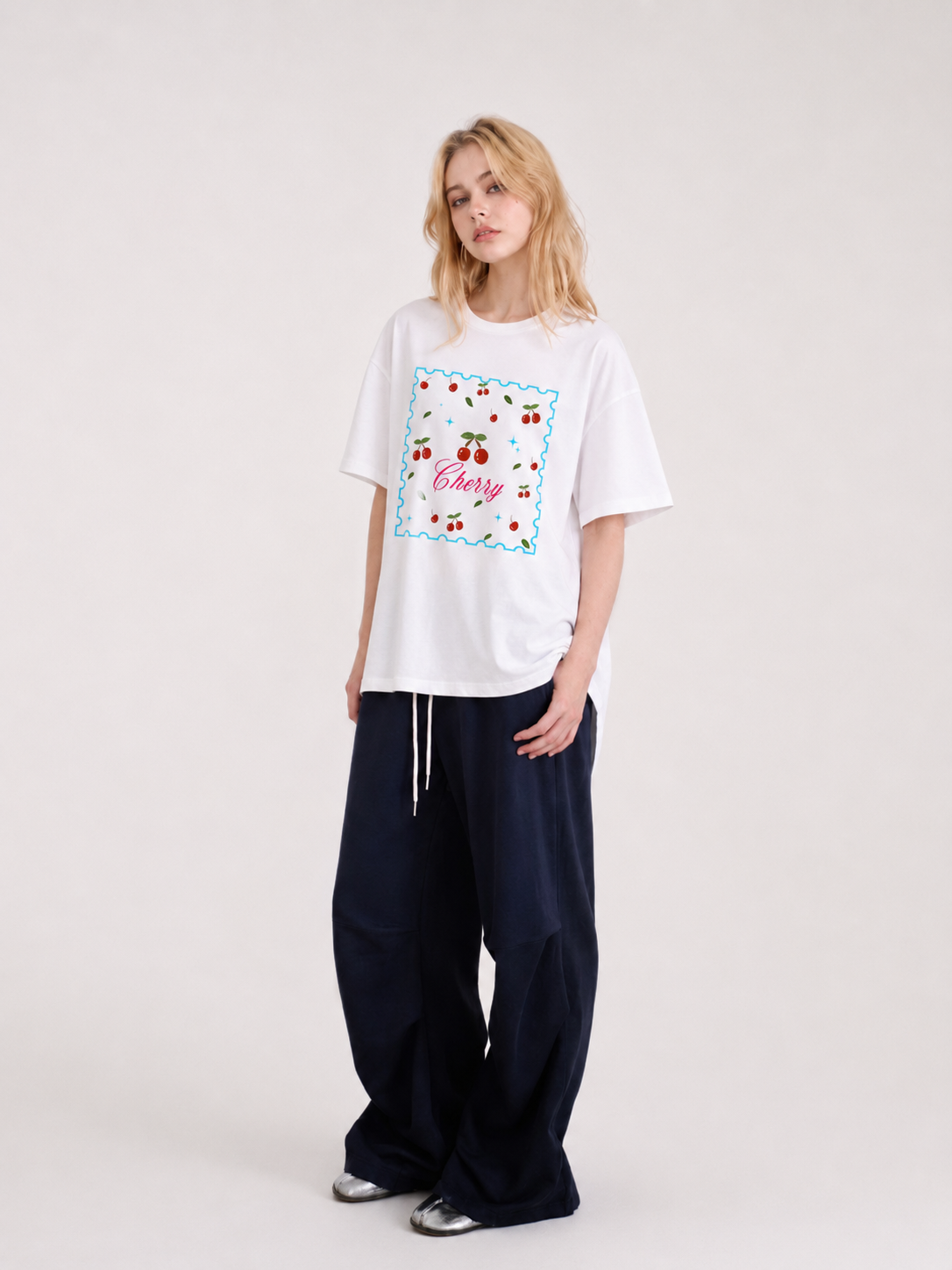 Cherry Graphic White T-Shirt Main image