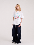 Cherry Graphic White T-Shirt