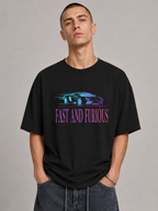 Fast and Furious Car Graphic Black T-Shirt
