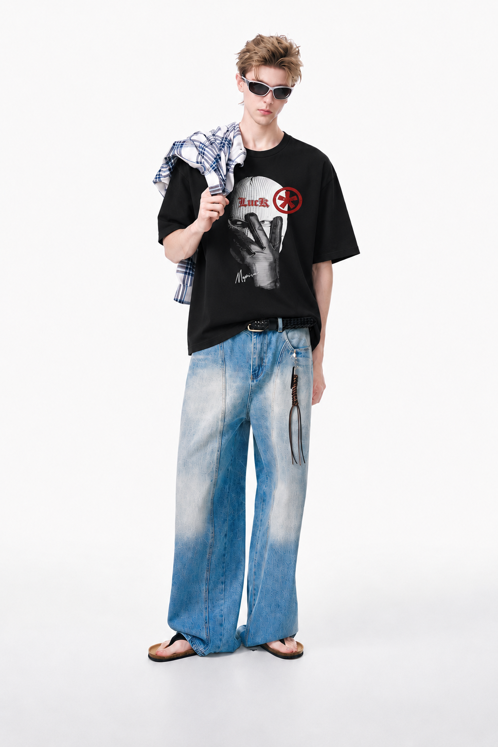 Luck Mask Graphic Black T-Shirt