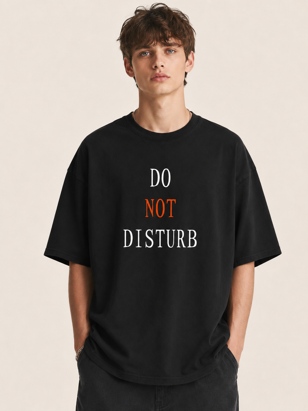 Do Not Disturb Graphic Black T-Shirt