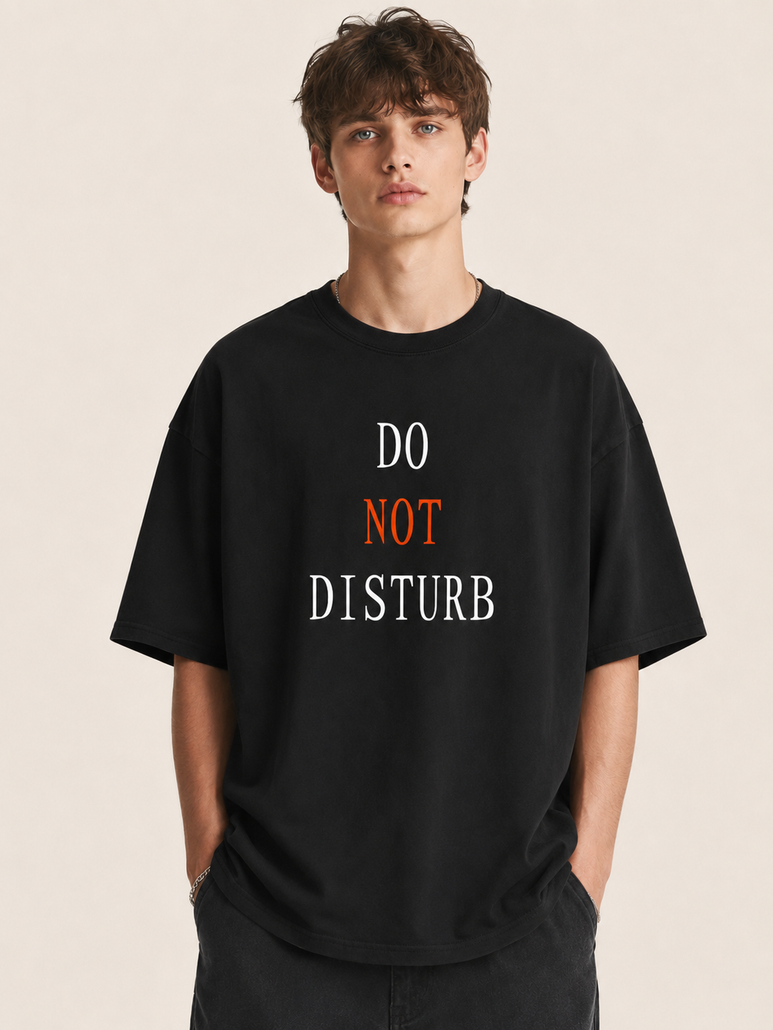 Do Not Disturb Graphic Black T-Shirt