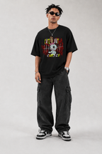 Cute but Cursed Doll Graphic Black T-Shirt