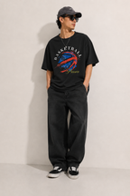 Basketball Pressure Graphic Black T-Shirt