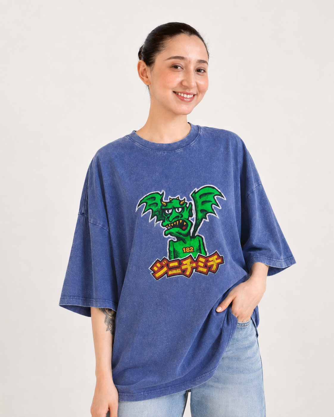 Green Monster 182 Graphic Washed T-Shirt
