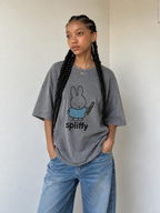 Spliffy Bunny Graphic Washed T-Shirt