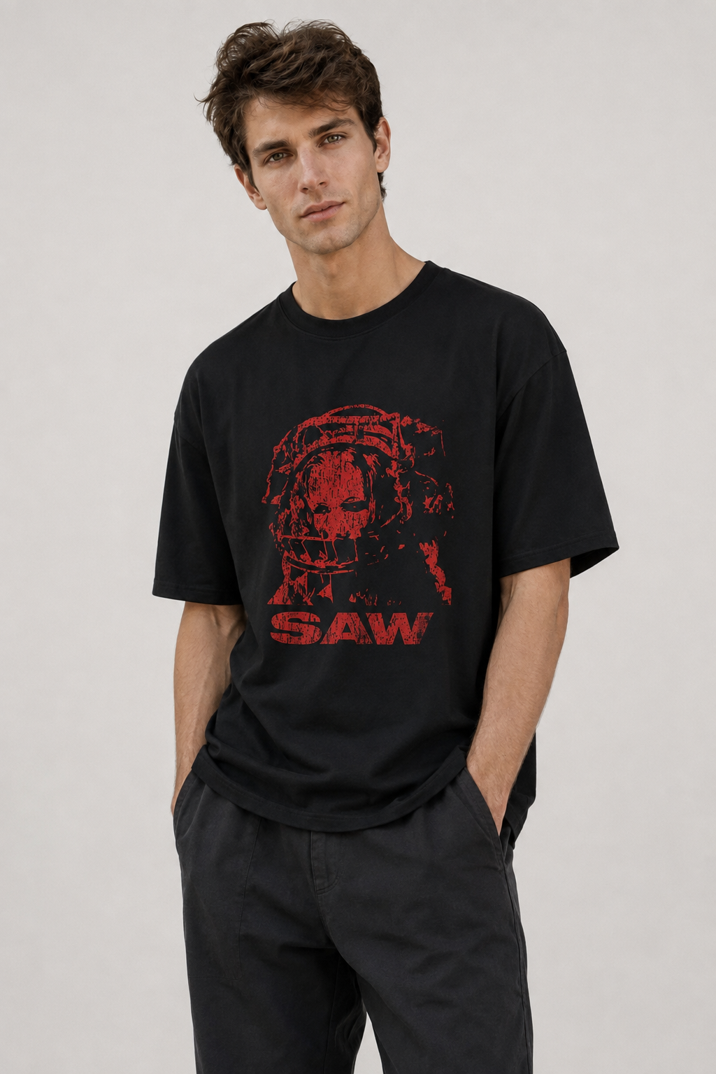 SAW Horror Graphic T-Shirt