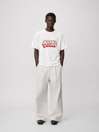 Retro Red & White Logo Graphic T-Shirt
