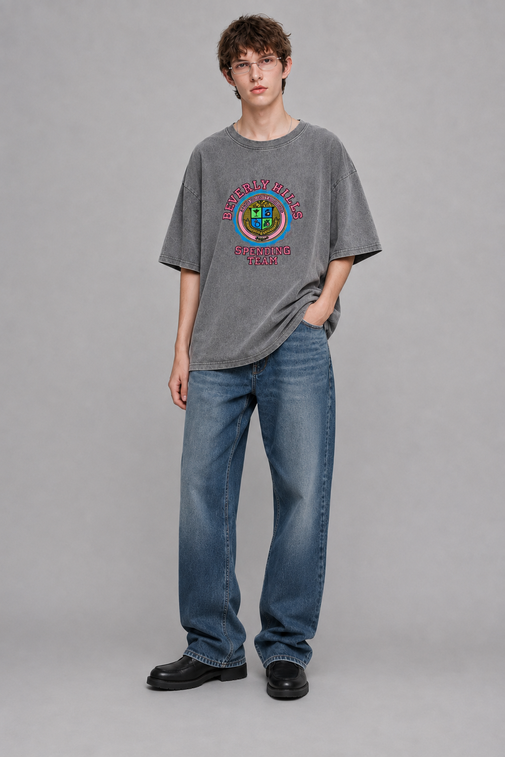 Beverly Hills Spending Team Graphic Washed T-Shirt