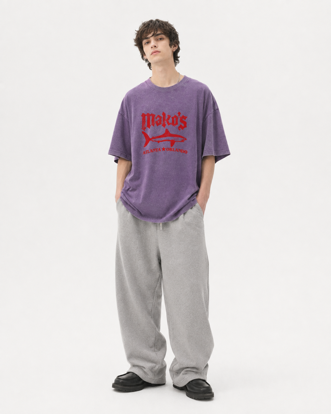 Mako's Shark Graphic Washed T-Shirt