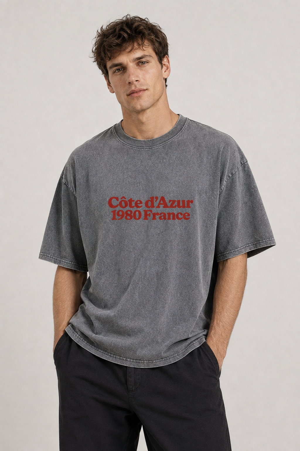 Côte d'Azur 1980 France Graphic Washed T-Shirt