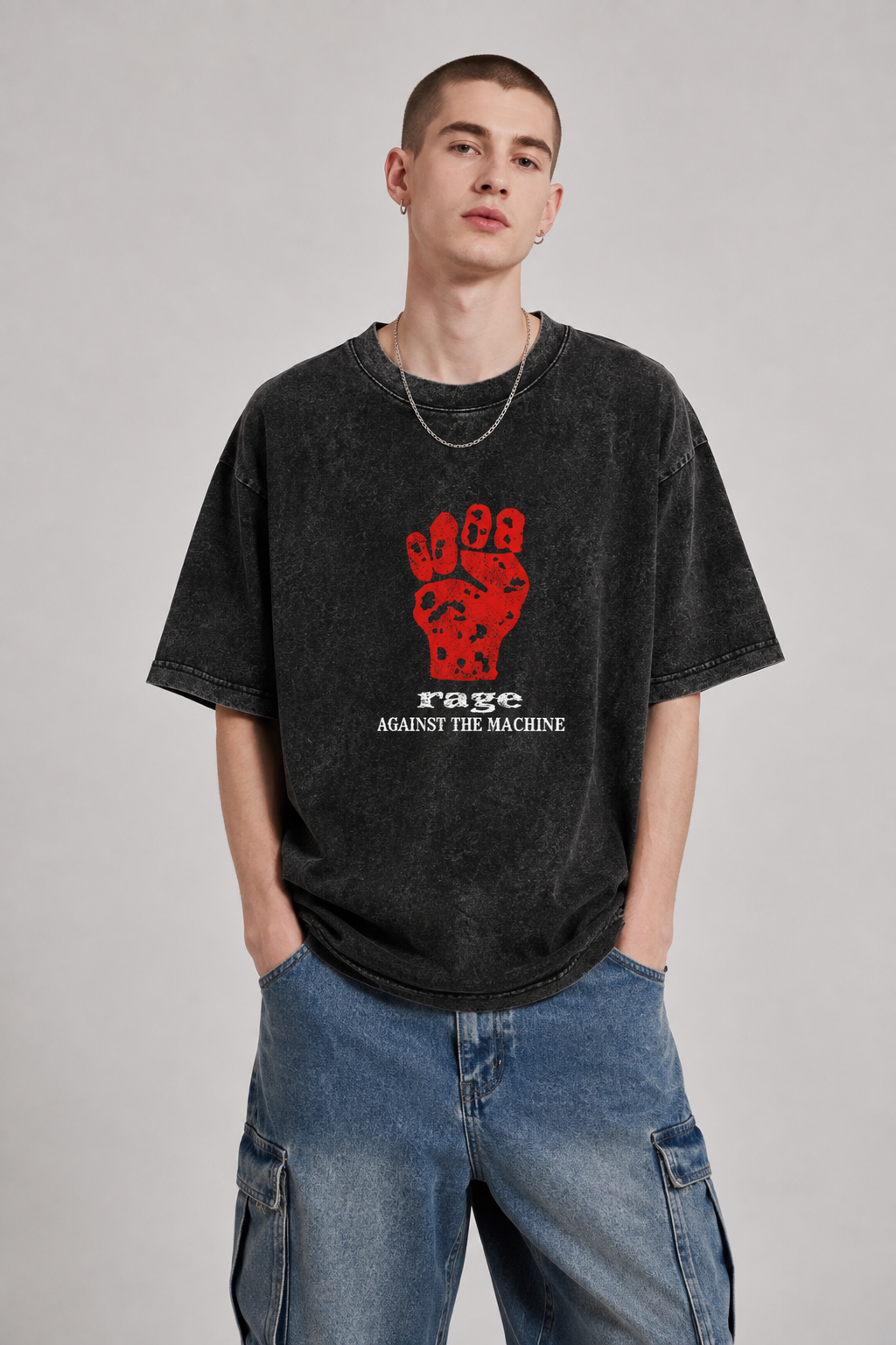 Rage Against the Machine Fist Graphic Washed T-Shirt