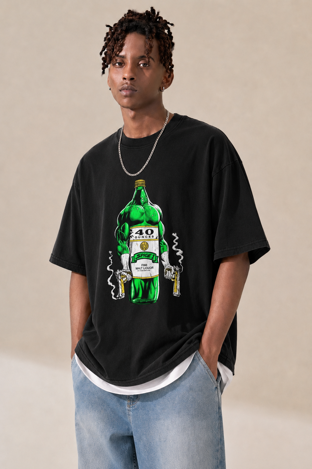 40 Ounces Bottle Graphic T-Shirt