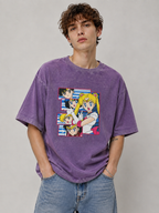 Sailor Moon Washed Anime Graphic T-Shirt