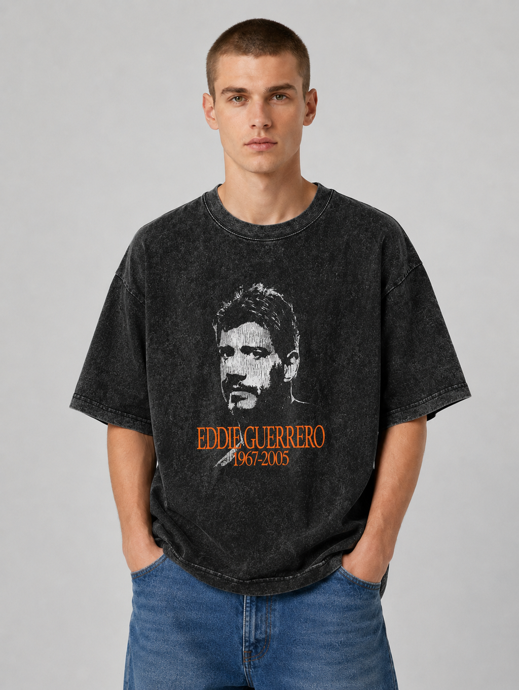 Memorial Portrait Washed Graphic T-Shirt