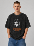 Memorial Portrait Washed Graphic T-Shirt