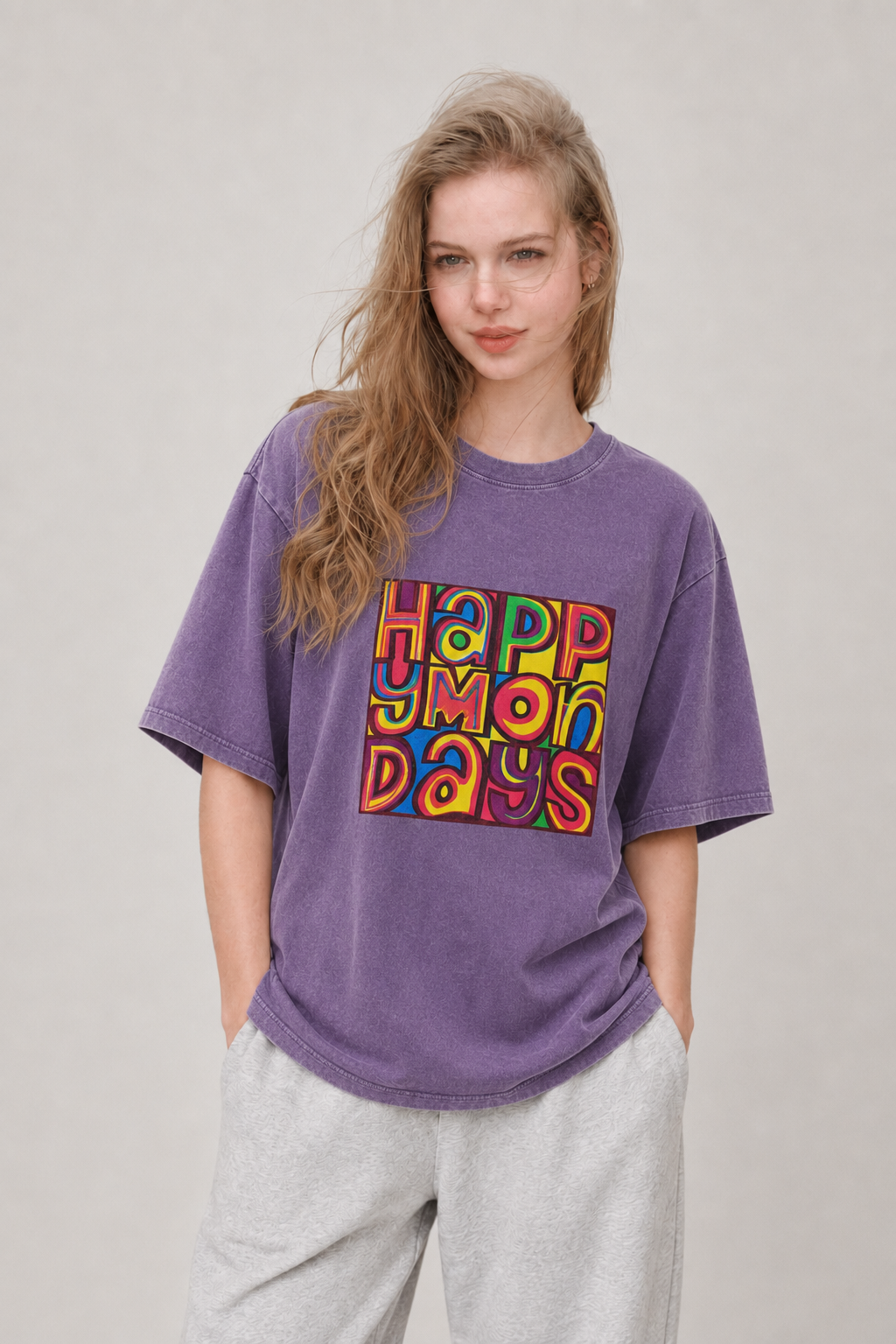 Happy Mondays Washed Graphic T-Shirt