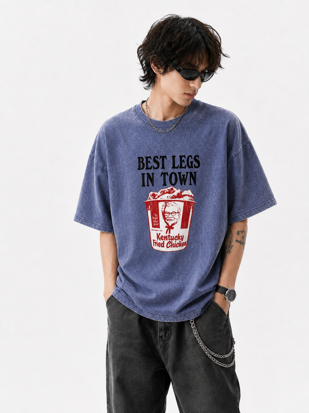 Best Legs in Town Washed Graphic T-Shirt