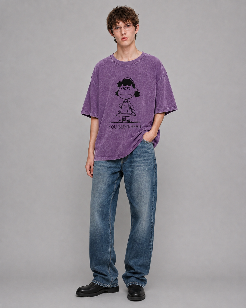 Lucy You Blockhead Washed Graphic T-Shirt