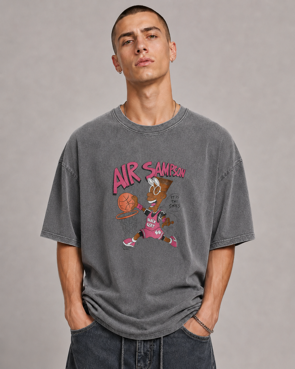 Air Sampson Washed Basketball Graphic T-Shirt