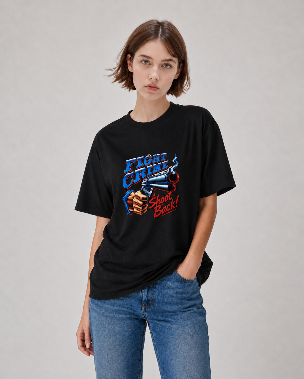Fight Crime Shoot Back Graphic T-Shirt