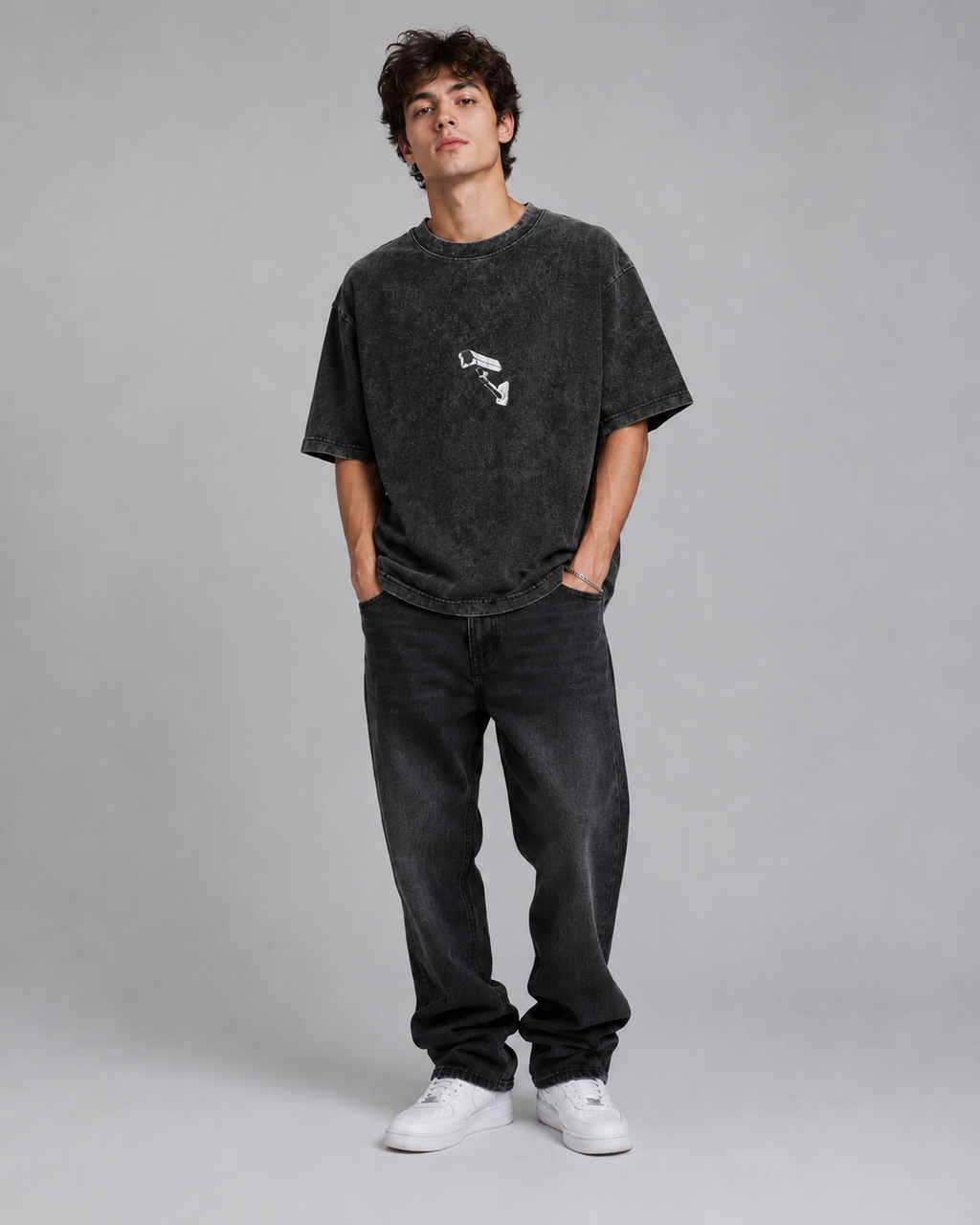Security Camera Washed Graphic T-Shirt