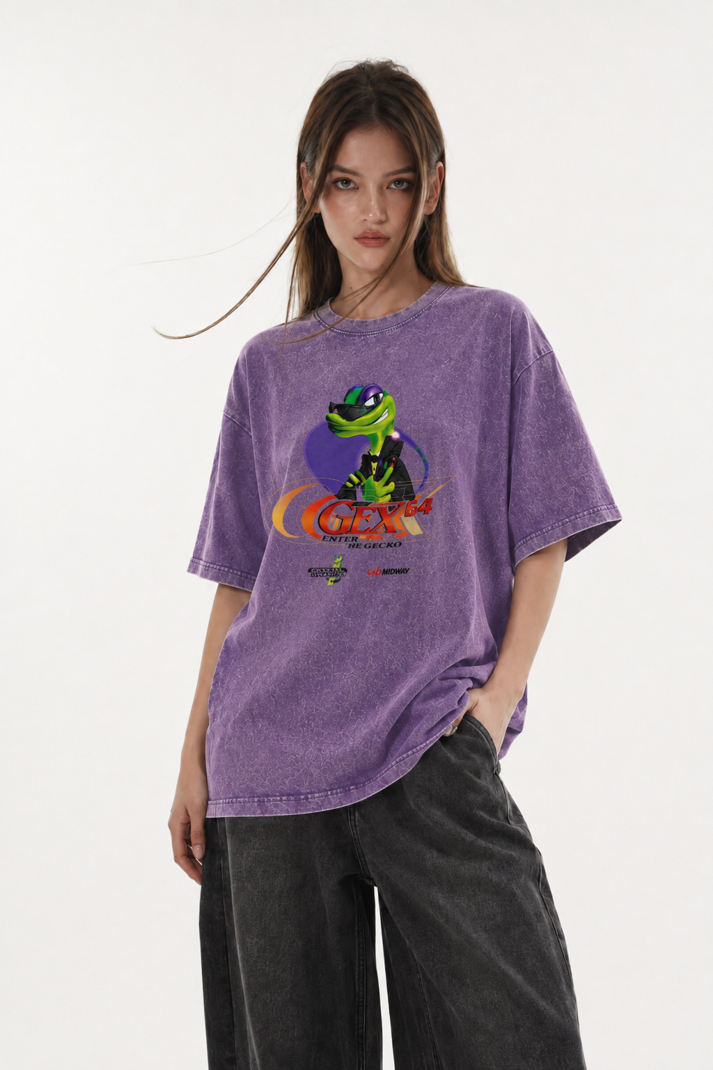 Gex 64 Enter the Gecko Washed Graphic T-Shirt