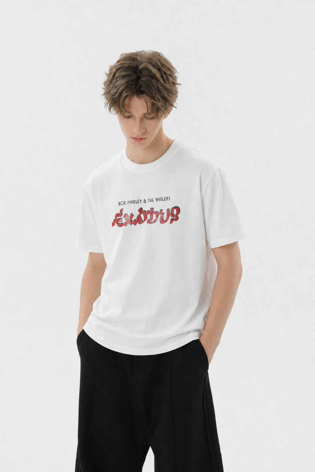Bob Marley and The Wailers Exodus Graphic White T-Shirt