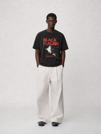 Black Flag Damaged Graphic Black T-Shirt