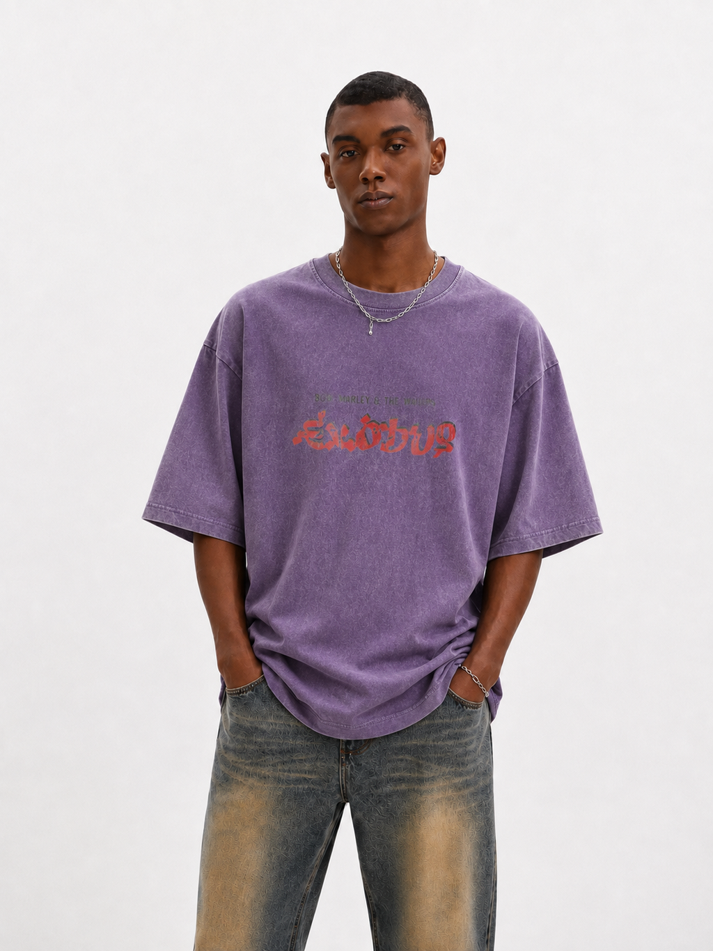 Bob Marley and The Wailers Exodus Graphic Washed T-Shirt